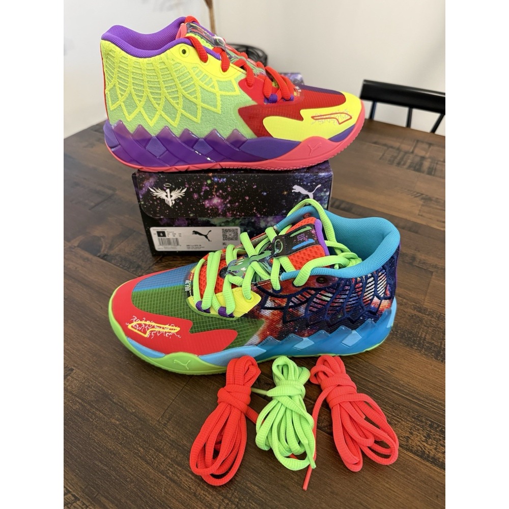 PUMA MB.01 JR M.E.L.O. Multicolor Kids Basketball Shoes 6 6C 6Y 376889-01 RepBox